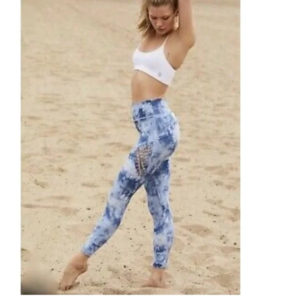 Free People movement blue tie dye highrise legging - Picture 2 of 6
